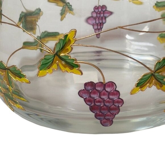 Crystal Clear Handcrafted Crystal Bowl Vintage Large 9 in - Picture 5 of 13